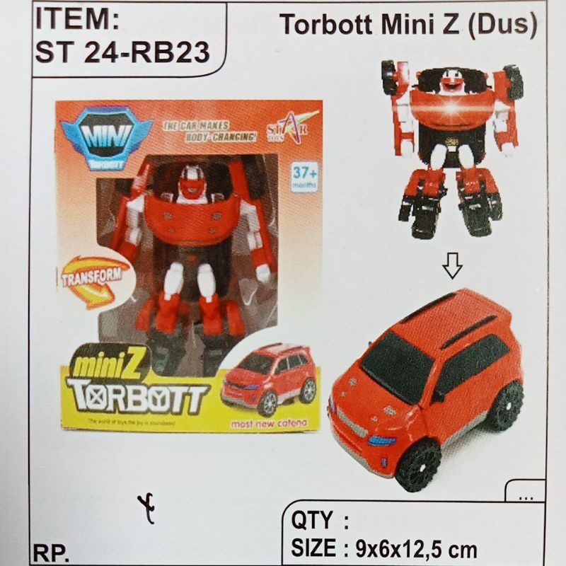 ST24-RB23 Mainan Robot Torbott Tobbot Mini Z Sedan Merah ST24 - RB23