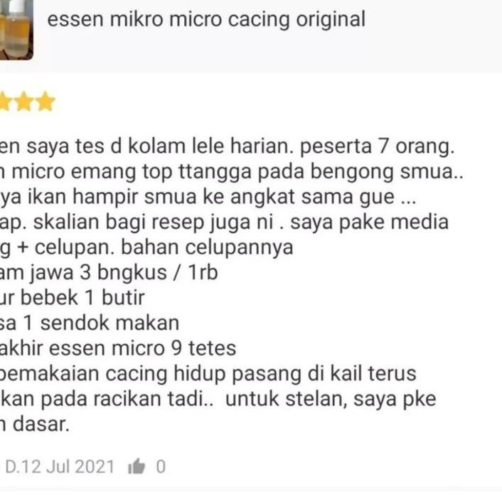 PENJUALAN KEREN Essen mikro / micro cacing original