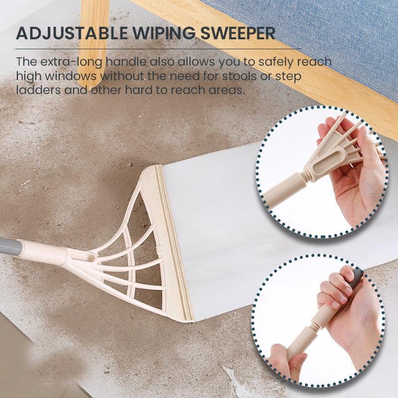 [ Featured ] New Magic Long Handle Silicone Broom / Wet And Dry Dual-Use Floor Windows Wiper Scraper / Non-Stick Hair Sweeping Broom Hair brush Sweeping Tools