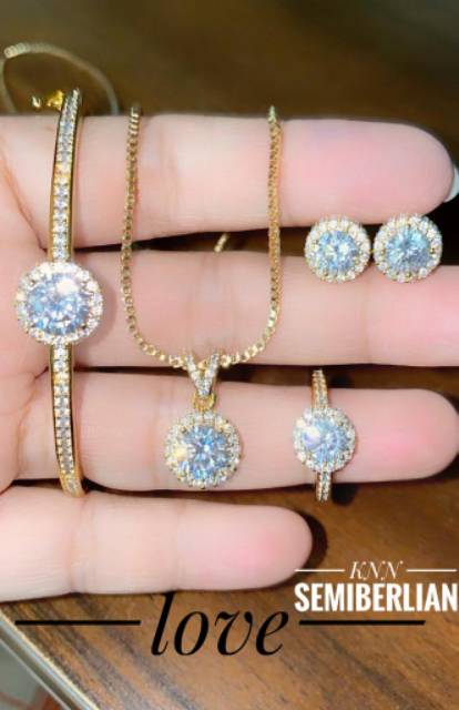 Xuping set perhiasan lapis emas 24k 0419i