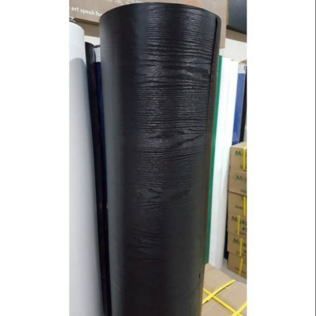 Decosheet HITAM SERAT KAYU Dekosit Decosit Pelapis Furniture Mebel Tacosheet