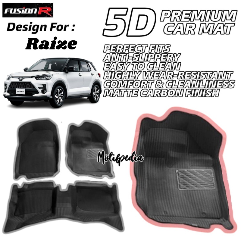 Karpet Mobil 5D Raize Fusion R  / Premium Car Carpet Raize Carbon Fusion R