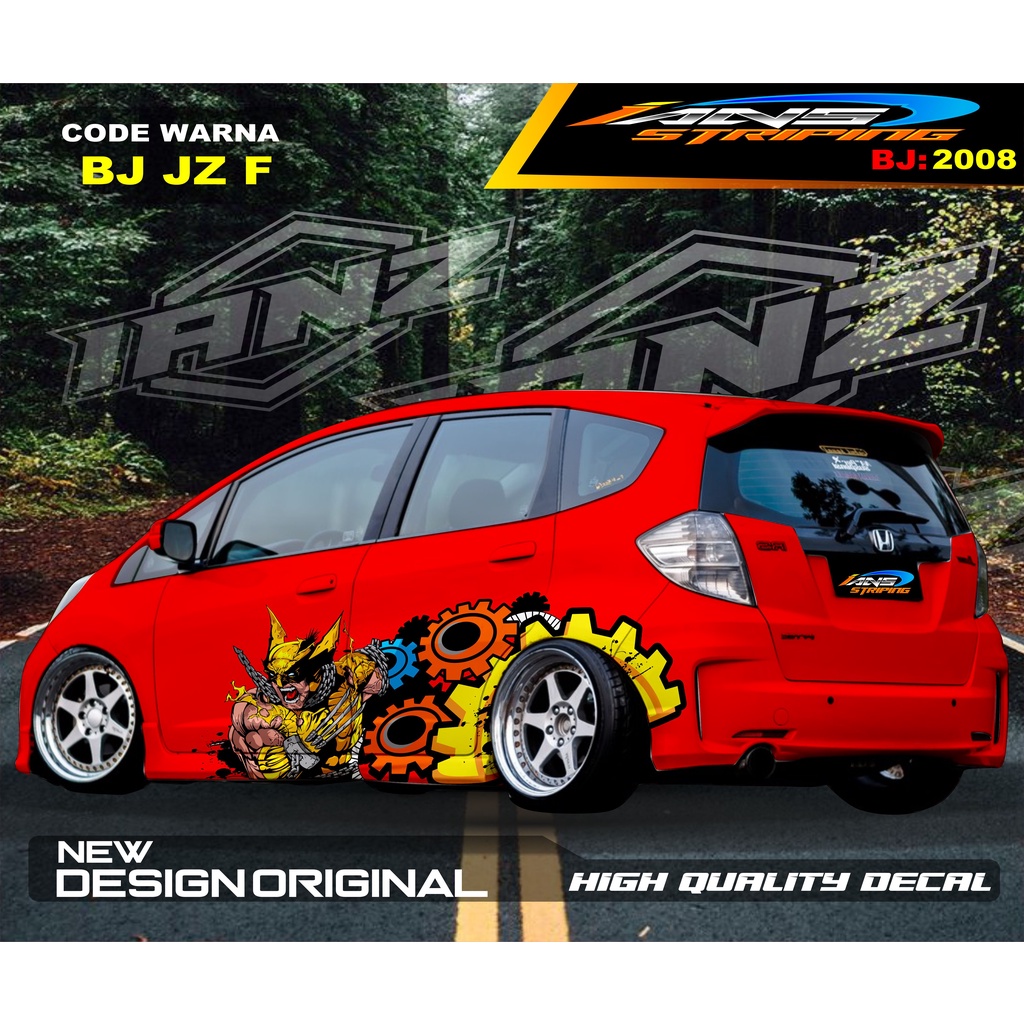 STICKER DECAL MOBIL HONDA JAZZ MOBILIO AGYA AYLA / STIKER VARIASI BODY SAMPING MOBIL AYLA / STIKER MOBIL TERMURAH / VARIASI STIKER MOBIL TERBARU / STIKER MOBIL