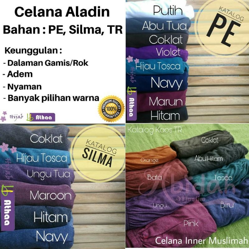 Celana dalaman Gamis / celamis / Celana aladin