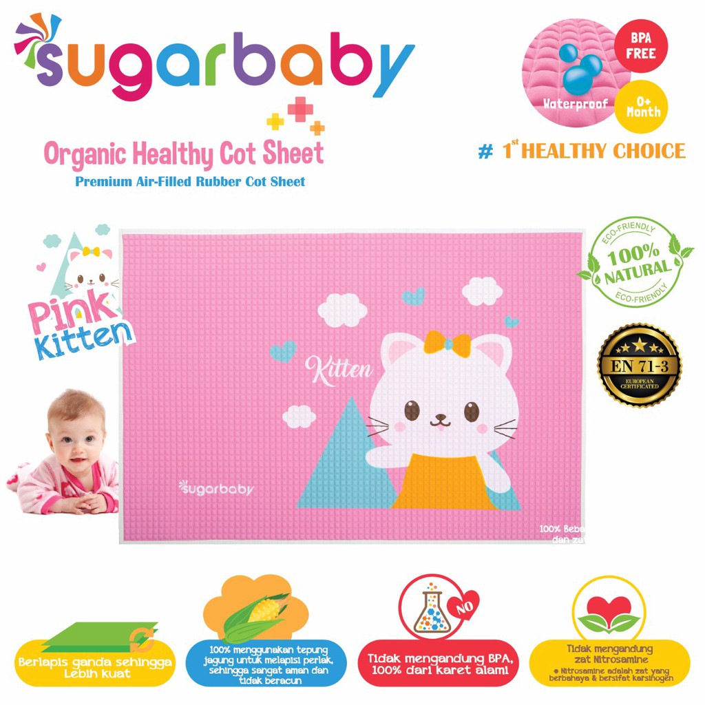 Perlak Waterproof Bayi SUGAR BABY / Mastela / SIMSON / Crown Snuggle Smartstart Organic Healthy Premium