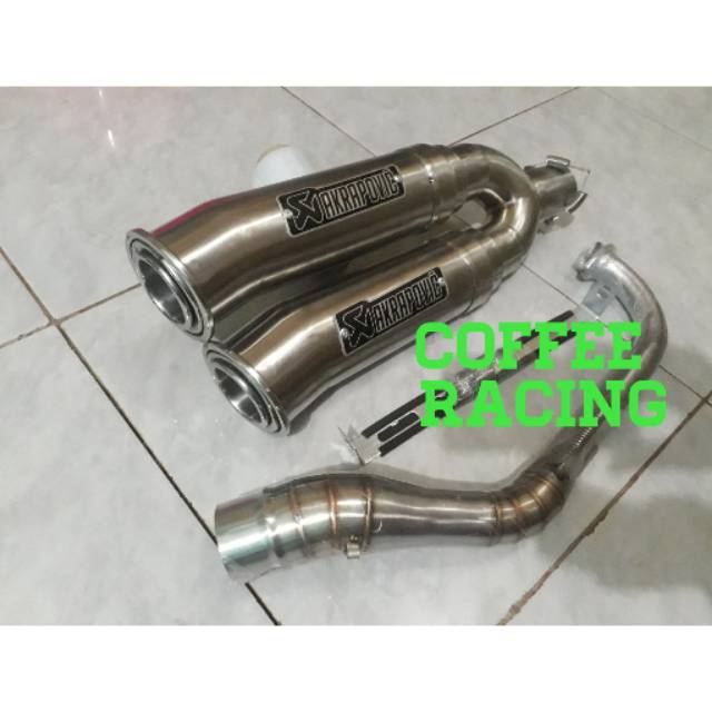 Knalpot AKRAPOVIC DOUBLE MEGAPHONE fullsystem