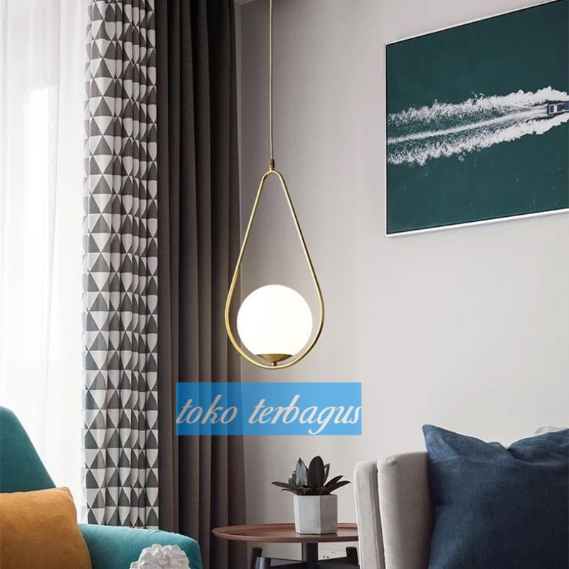 Lampu Gantung Hias Bola Modern Minimalis Cantik Ruang Tamu Kamar Tidur