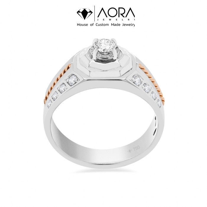 GIA Diamond Man Ring D Colour VVS1 Clarity 9MR49