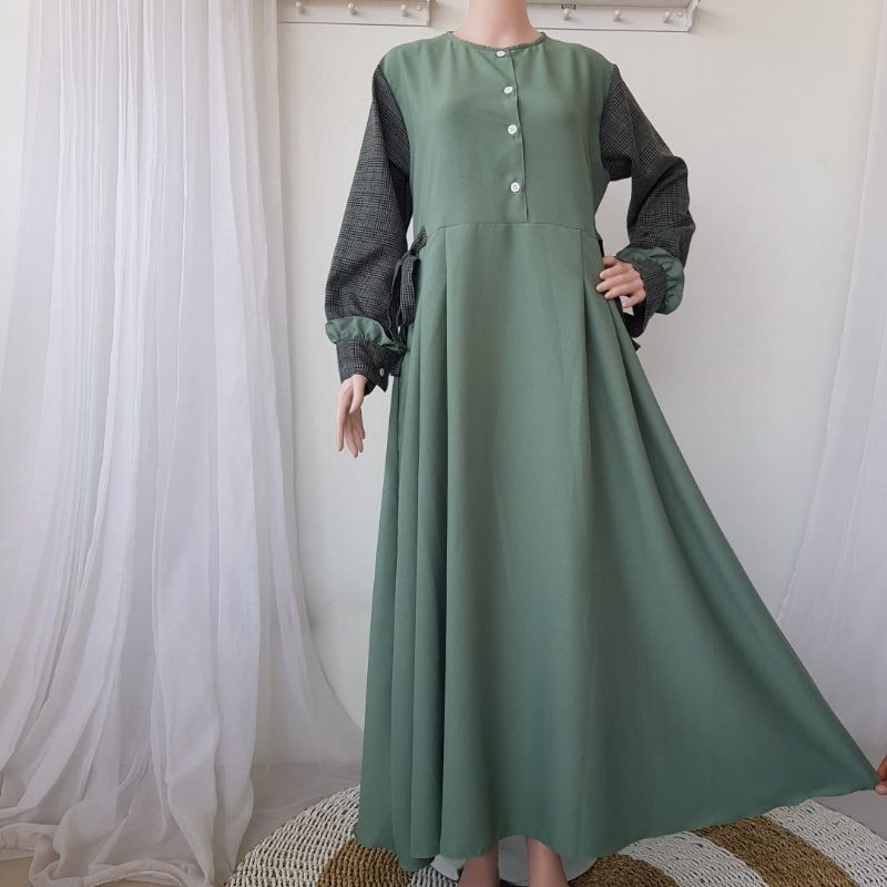 GAMIS CLARA ALFARO COLLECTION ITYCREPE MIX KOTAK SEMI WOL