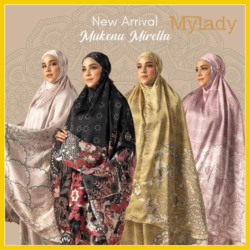 MUKENA DEWASA MYLADY HIJAB MY LADY PREMIUM MIRELLA SERIES ORI LENGKAP DENGAN SEJADAHNYA DEENAY
