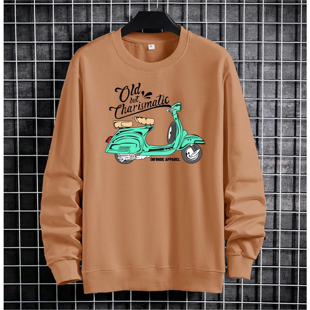 AMOSJKT28.ATASAN LENGAN PANJANG/ATASAN CEWEK COWO'BAJU LENGAN PANJANG/BAJU SWEATER OLD VESPA