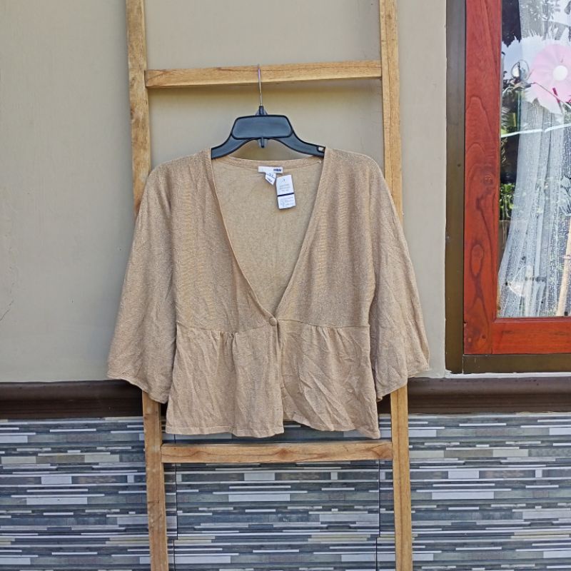 Atasan Blouse Cardigan / Bolero /Outer/Rompi Rajut kancing satu Import Branded Basic H&M