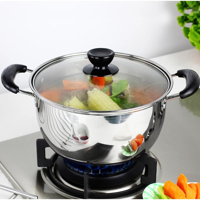 Panci Serbaguna Toyopot Panci Tatung Toyopot Toyopot Tutup Double IJ427 Panci Sup Soup Pot 22Cm Stai