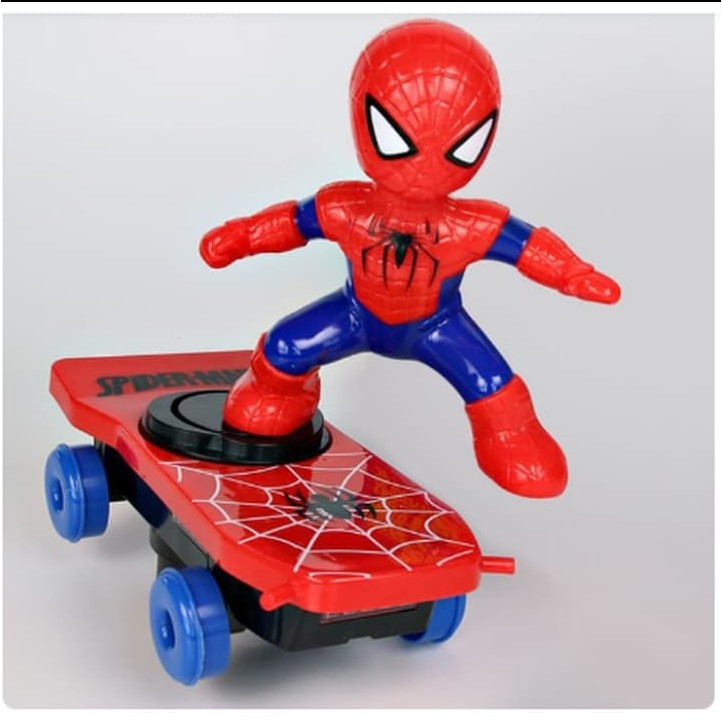 Mainan Skuter Spiderman Avengers Hero Elektrik dengan Musik Lampu LEd