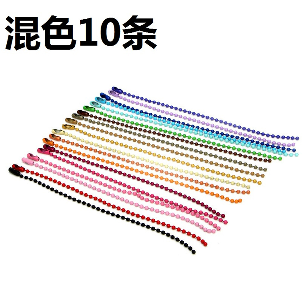 【COD Tangding】Rantai Manik-Manik Bulat Warna-Warni Ukuran 2.4mm Panjang 12cm Untuk Aksesoris Diy