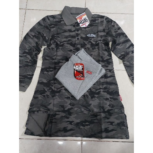 Tunik Loreng Abu unclewest