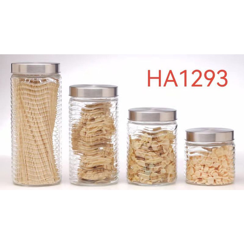 Toples Kaca Canister set 4