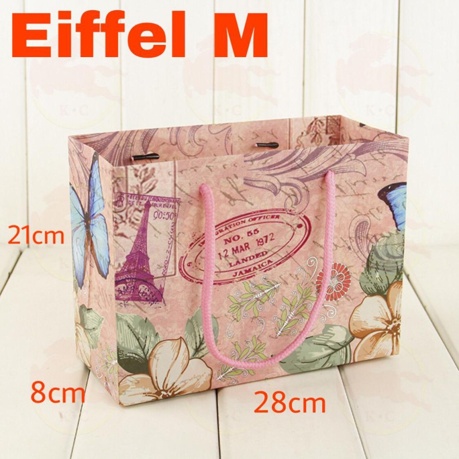 

MIN10PCS Paperbag Kado tas Kertas goodie Bag Gift Bag Eiffel M 28x8x21