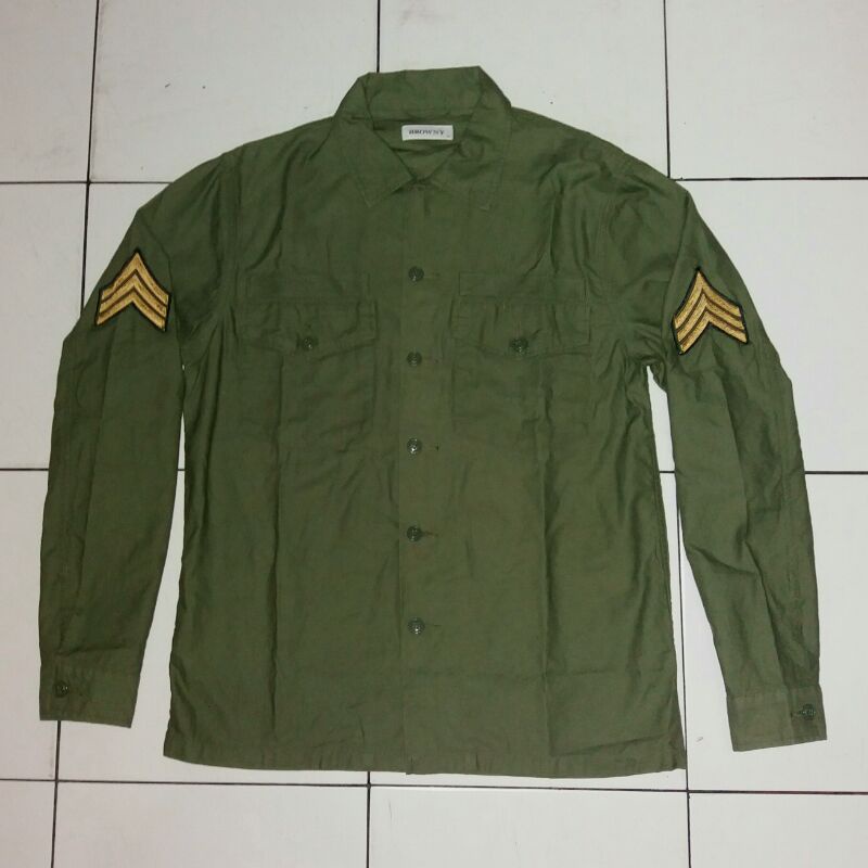 Kemeja Browny Repro OG 107 Us Army Second Like New