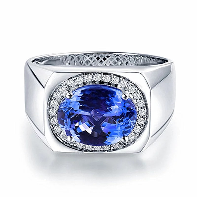 Cincin Batu Safir Cubic Zirconia Ring Perak 925 Sterling Silver Resize