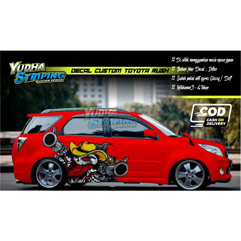 STICKER VARIASI MOBIL RUSH, XPANDER, VIOS, YARIS, CAYLA, DLL