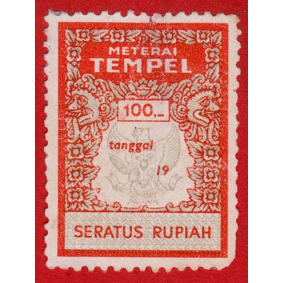 Materai Rp 100 Pemakaian Tahun 1980 an