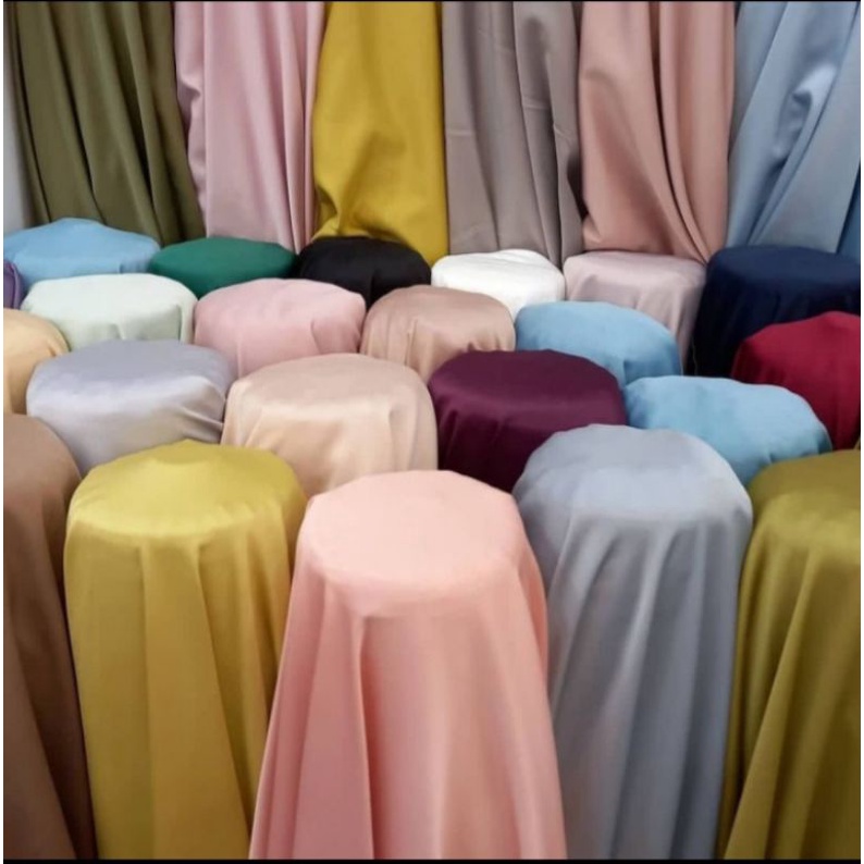 kain maxmara satun silk bahan maxmara halus polos meteran
