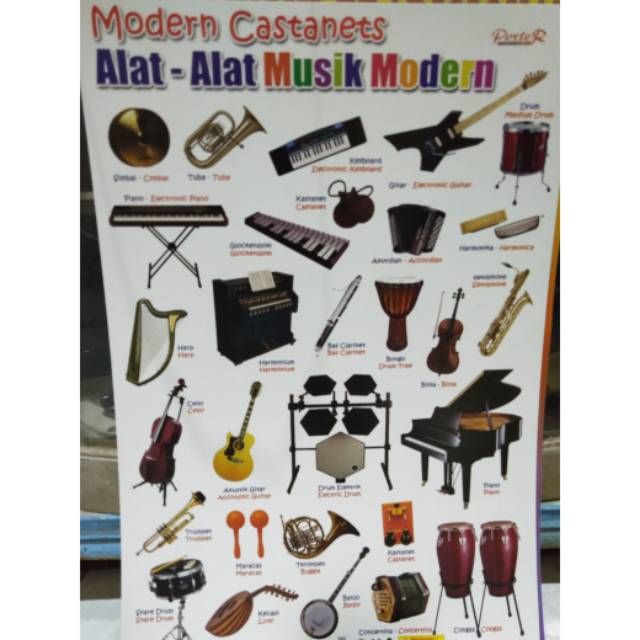 Poster Edukasi Anak Gambar Alat Musik Modern Shopee Indonesia