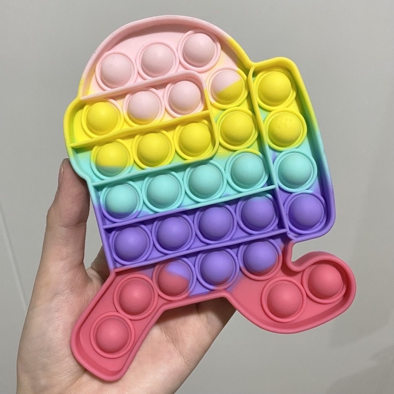 NEW POP IT/pop it fidget/viral/tiktok/mainan murah/mainan hits-Among Us Pastel Run