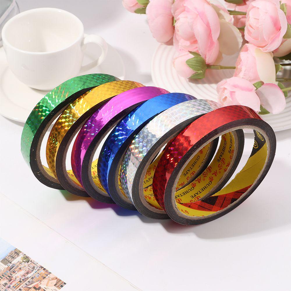 Suyo Shiny Wrapping Tape Colorful Perekat Stiker Anak Scrapbooking Tools Dekoratif Lengket