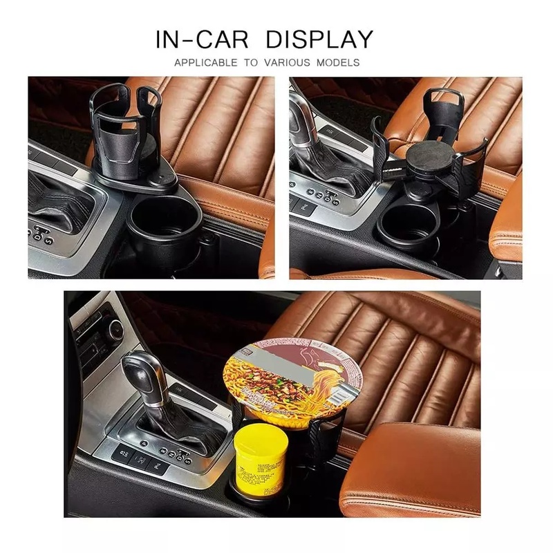 [ Featured ] 360 Degree Rotating Vehicle-mounted Water Car Cup Holder / Car Truck Water Bottle Dual Holder Auto Accessory