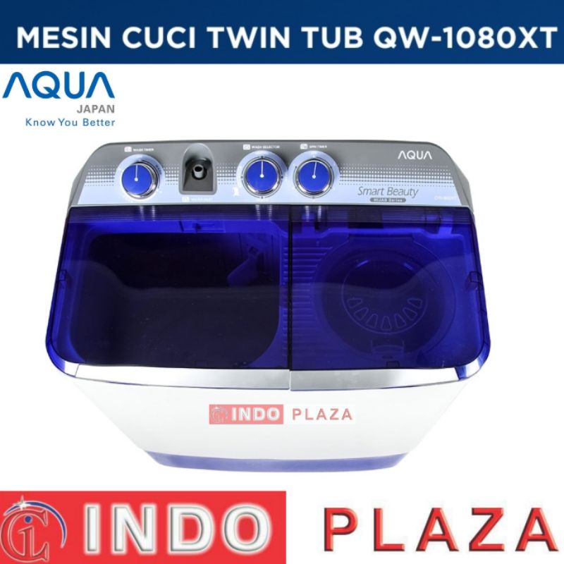 MESIN CUCI AQUA QW-1080XT / 1050XT 2 Tabung 10 Kg / 10Kg