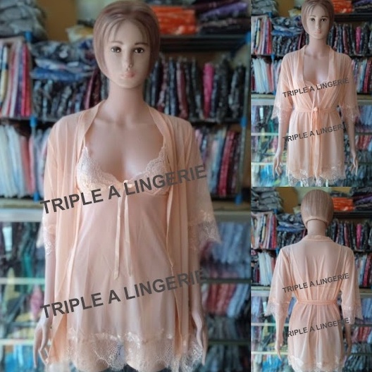 Sexy Setelan Lingerie Murah Baju Tidur Wanita Seksi Baju Haram TA0012 Salem