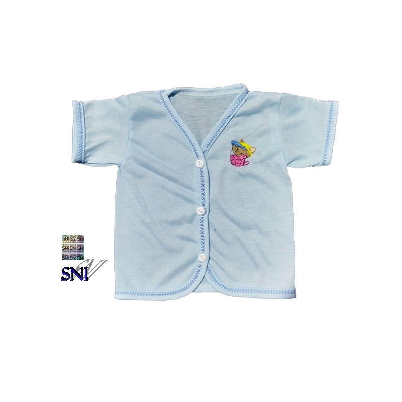 Baju bayi pendek bordir (1 lsn) 4 warna untuk usia ± 0- 6 bulan