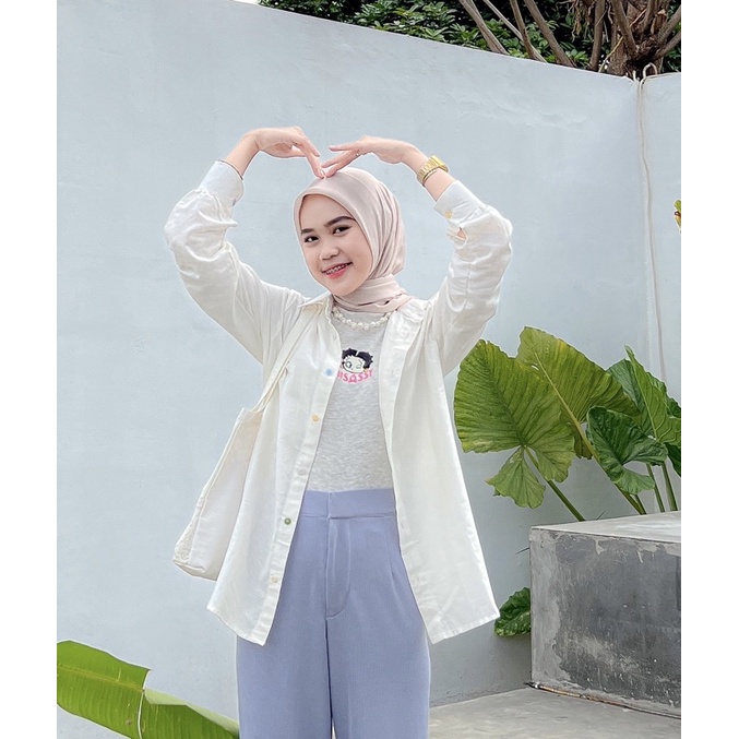 Gamilia Shirt Kancing Warna warni