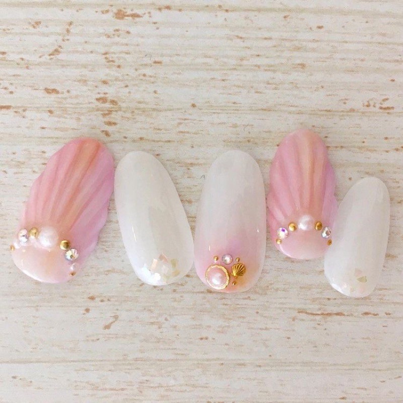 1SET 28 bentuk PEARL MIX SIZED / nailart wheel pearl PREMIUM biji bead mutiara nailart hiasan laut