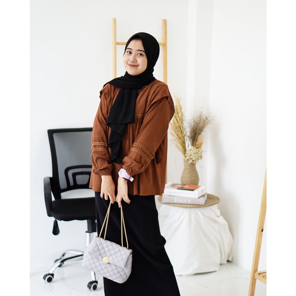 Zakia Crinkle Blouse/Blouse Crinkle LD 110/Blouse Crinkle Premium