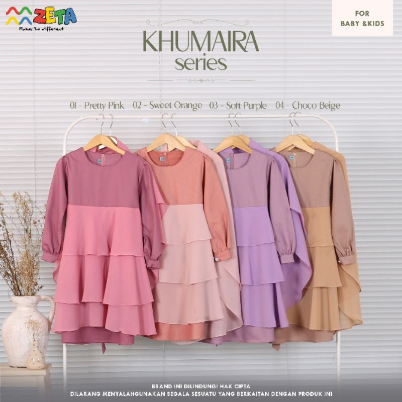 READY Gamis anak perempuan 1-2 tahun Khumaira Series Original Zeta Outfit