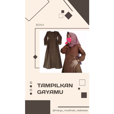 GAMIS KANTOR - BAJU PNS BAJU PEMDA GAMIS PNS GAMIS PEMDA BONIA DRESS COKLAT PEMDA