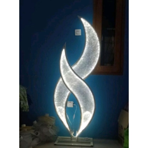 STANDING LAMPU DEKORASI MODEL DAUN RANGKA BESI #MURAH#HIAS#PELAMINAN