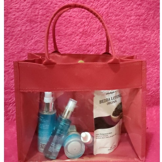 Tote Bag Tas Mika Kosmetik Hamper Wanita Korea Kekinian Terlaris iin