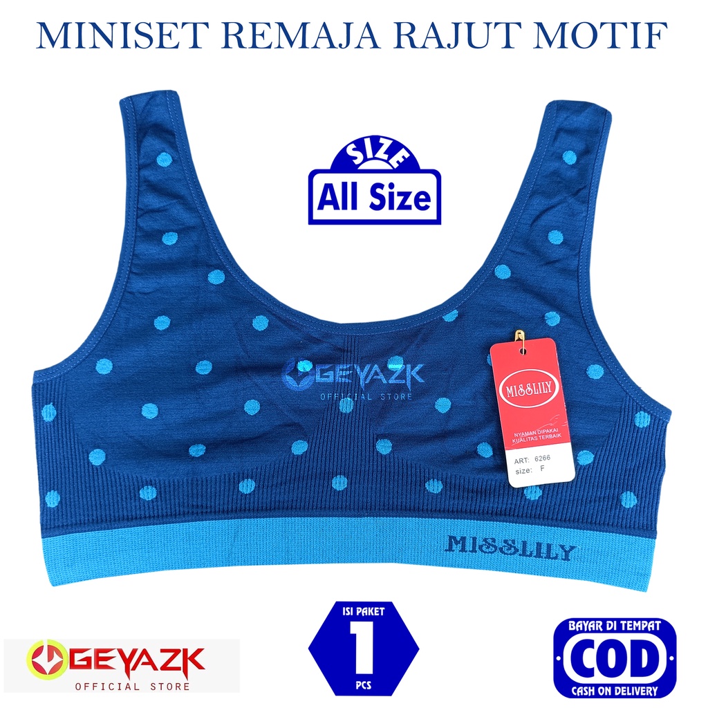 1Pcs Miniset Remaja Rajut Motit Bra Anak Perempuan