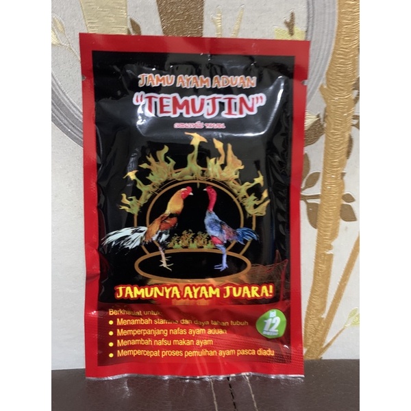 Temujin jamu ayam aduan (isi 12 butir) doping ayam tarung