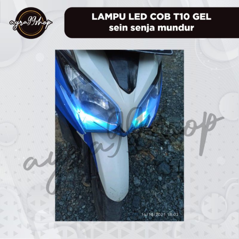 LAMPU LED COB T10 GEL sein senja mundur