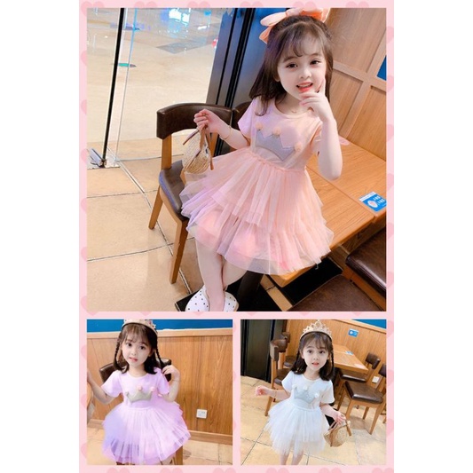 [0-4th] DRESS TUTU ANAK GAUN PESTA DRESS TILE ANAK IMUT MOTIF MAHKOTA PRINCESS DRESS TUTU ANAK IMPORT PREMIUM