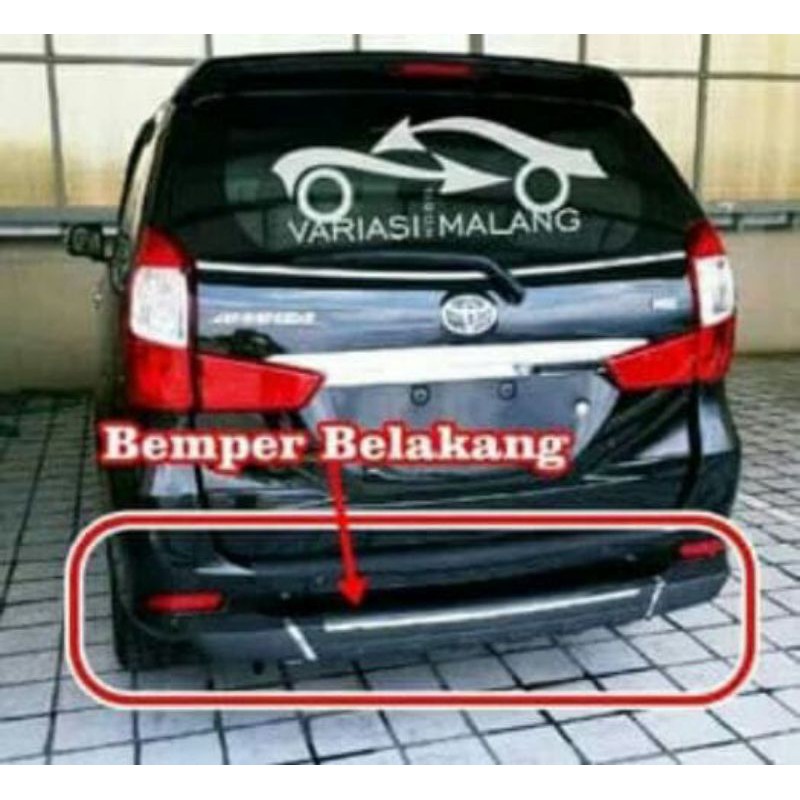 rearguard tanduk avanza xenia all new 2012 - 2020 plastik abs lengkap dengan breketnya