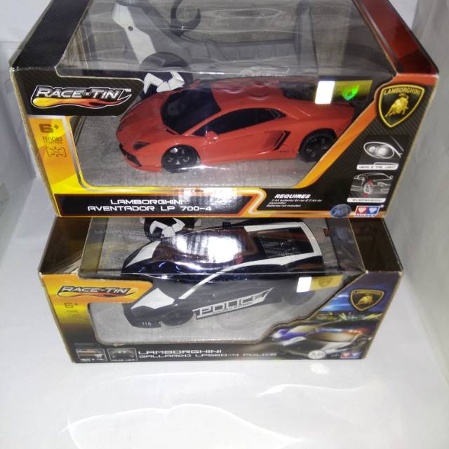 Rc Race Tin Auldey Lamborghini Skali 1:28 - Remote Control Police Rare