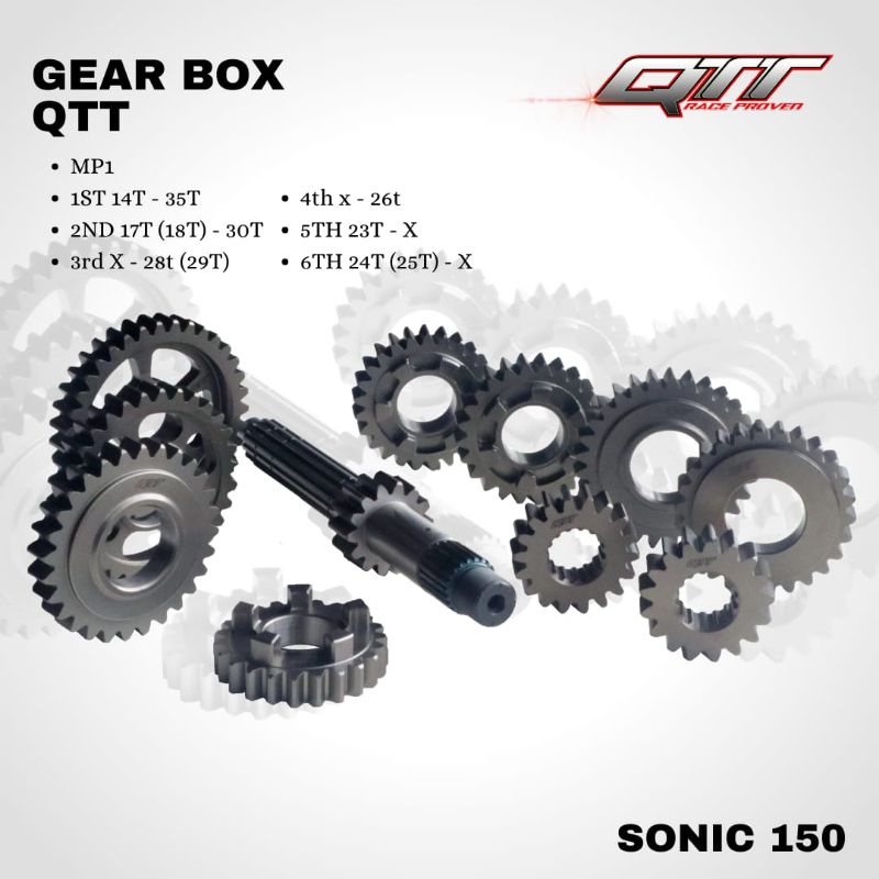 GEARBOX / RASIO SONIC 150 MP1 QTT RACING