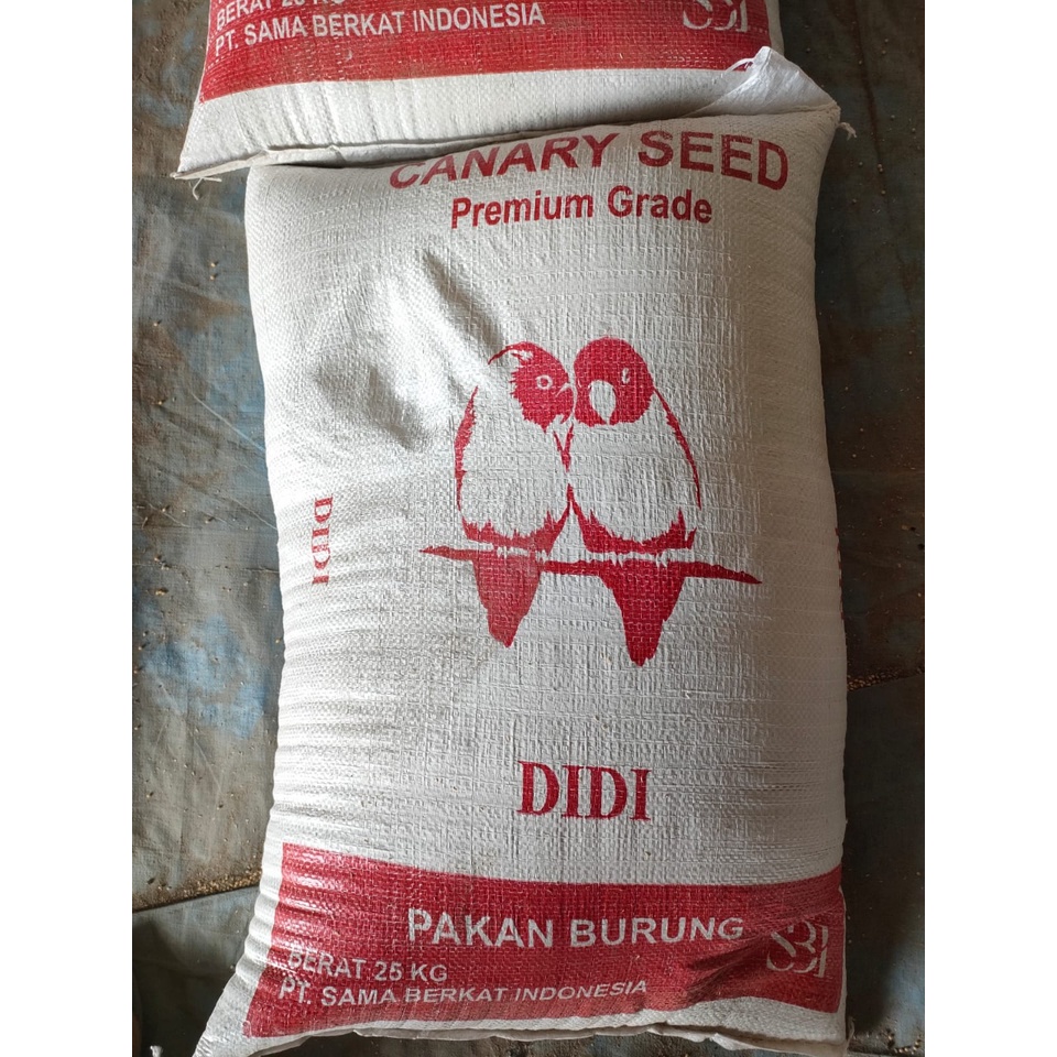 Canary Seed 25 kg Biji Kenari Pakan Makanan Burung Lovebird Love Bird