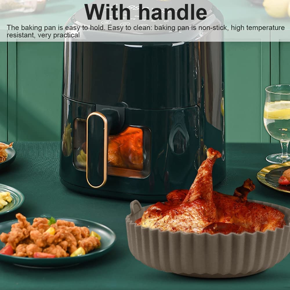 Panci Air Fryer Multifungsi Bahan Silikon Tahan Panas Dapat Digunakan Kembali Untuk Dapur